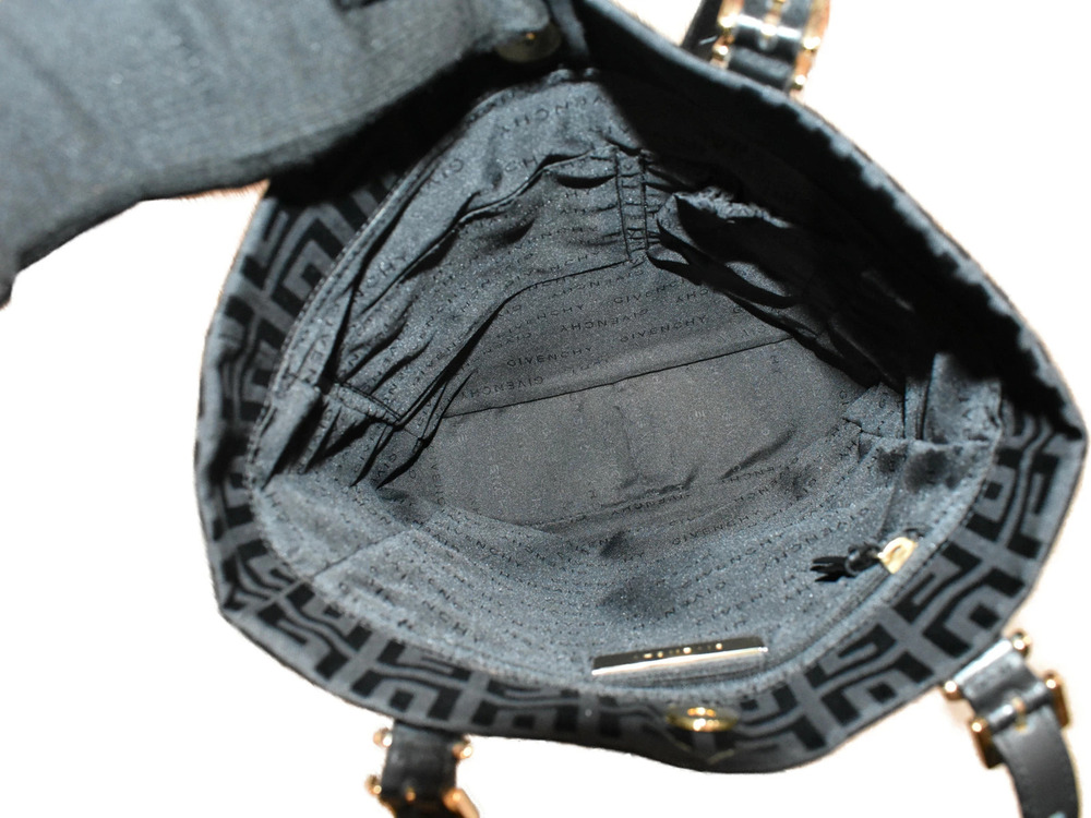 Givenchy Shoulder Black Fringe Leather Tote Bag Black - Picture 6 of 9
